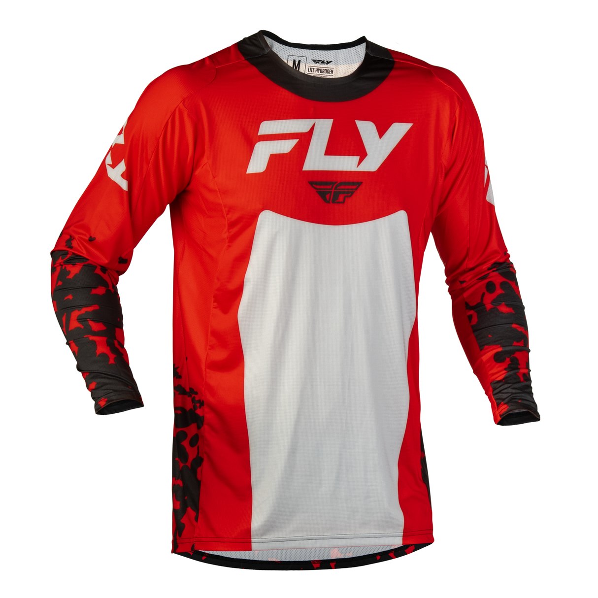 Fly Racing Youth Lite Flake Jersey - Red/Grey/Black