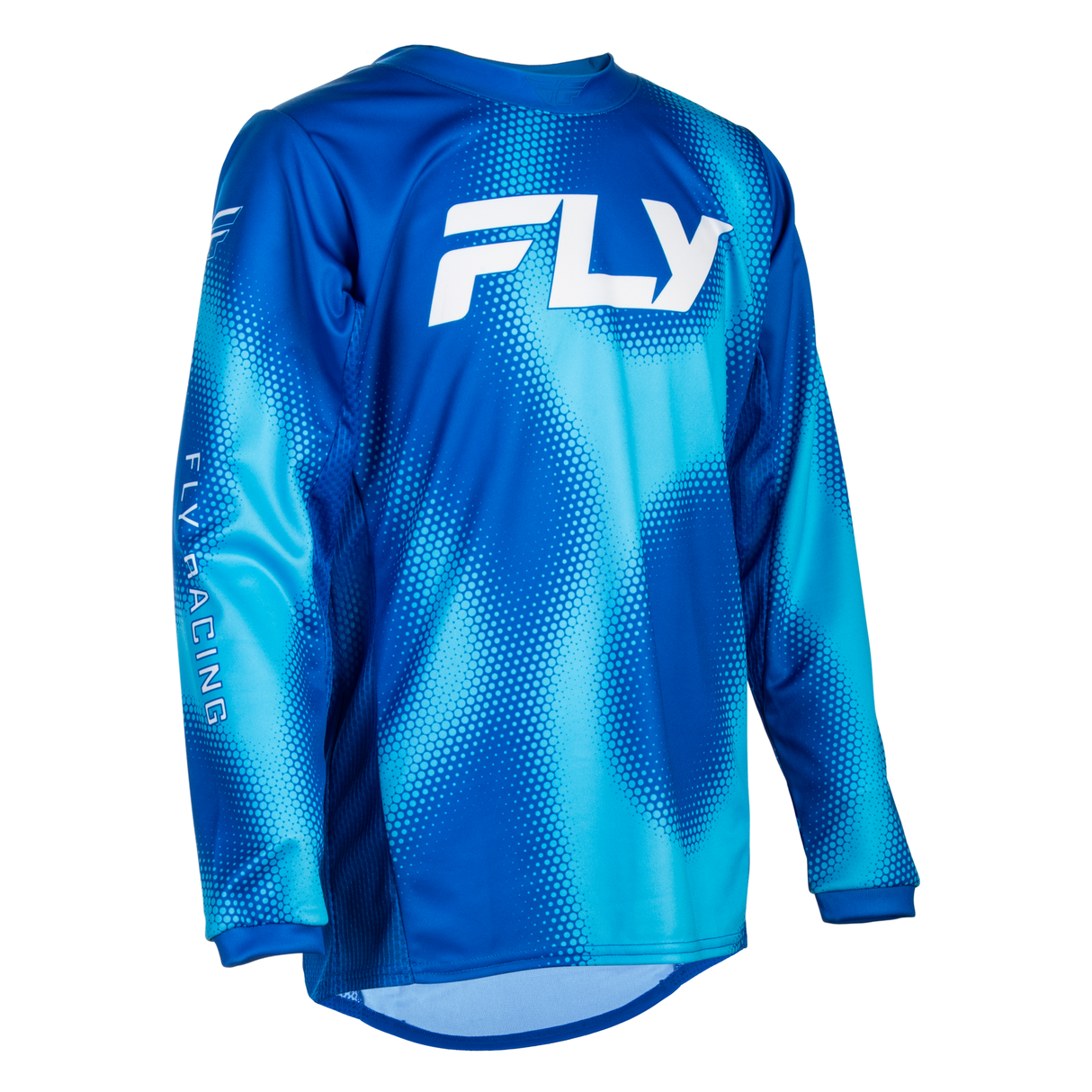 Fly Racing Youth Kinetic Torch Jersey - Light Blue/Blue
