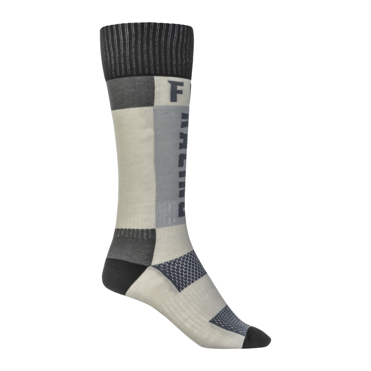 Fly Racing Youth MX Sock Thick - Grey/Black