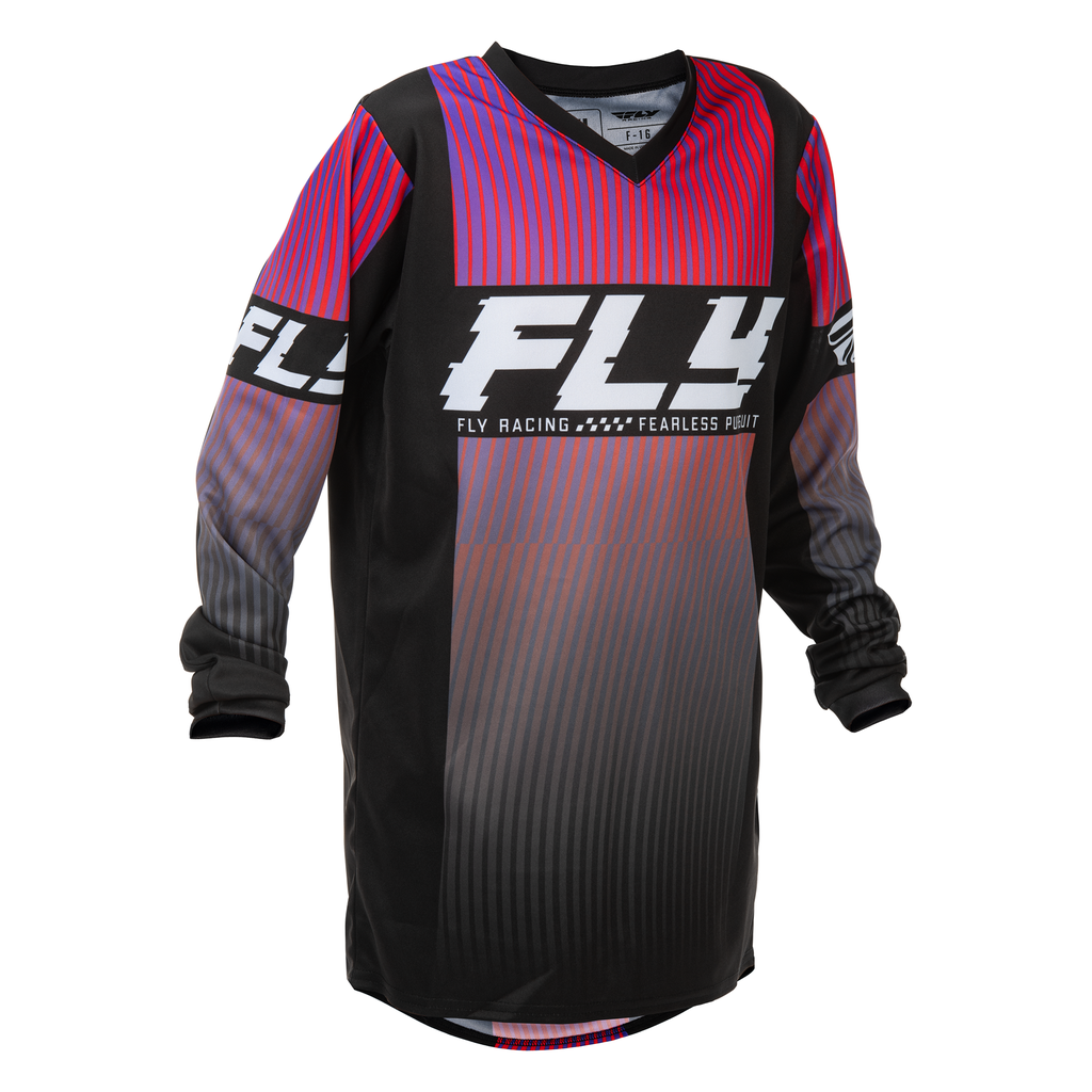 F-16 2026 Youth Jersey - Black/Red/Purple