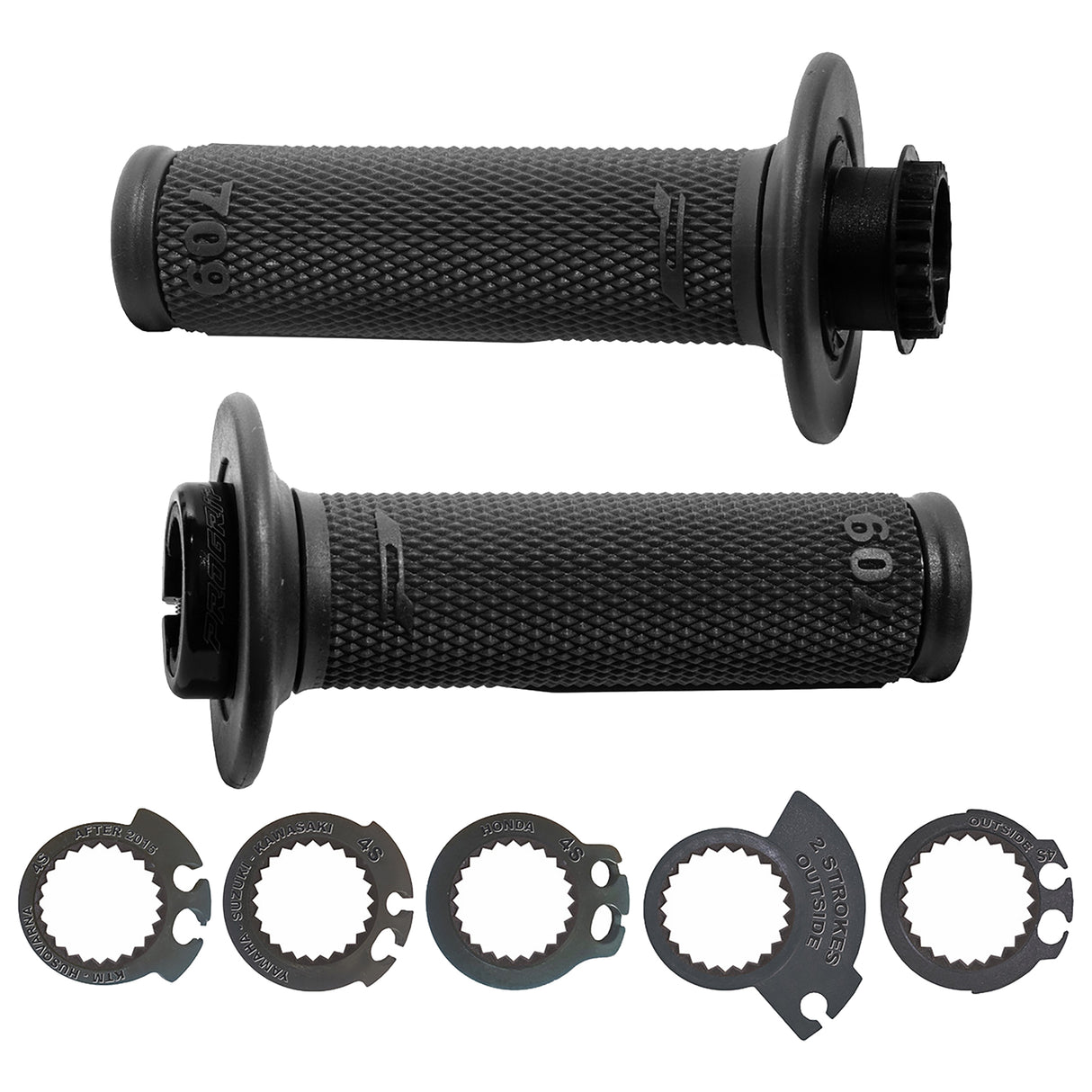 Pro Grip 709 Dual Density Full Diamond Lock On Grips Black/Black