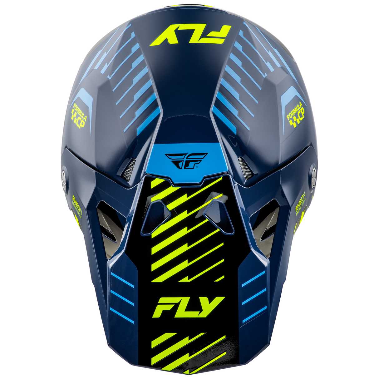 Fly Racing 2025 Formula CP Slice Helmet (Navy/Hi-Viz/White)