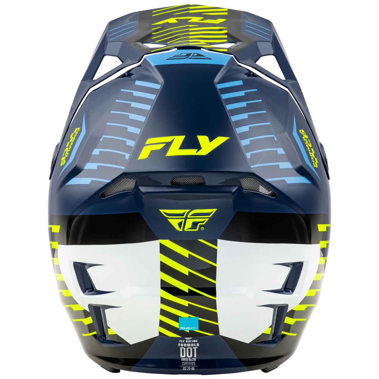 Fly Racing 2025 Formula CP Slice Helmet (Navy/Hi-Viz/White)