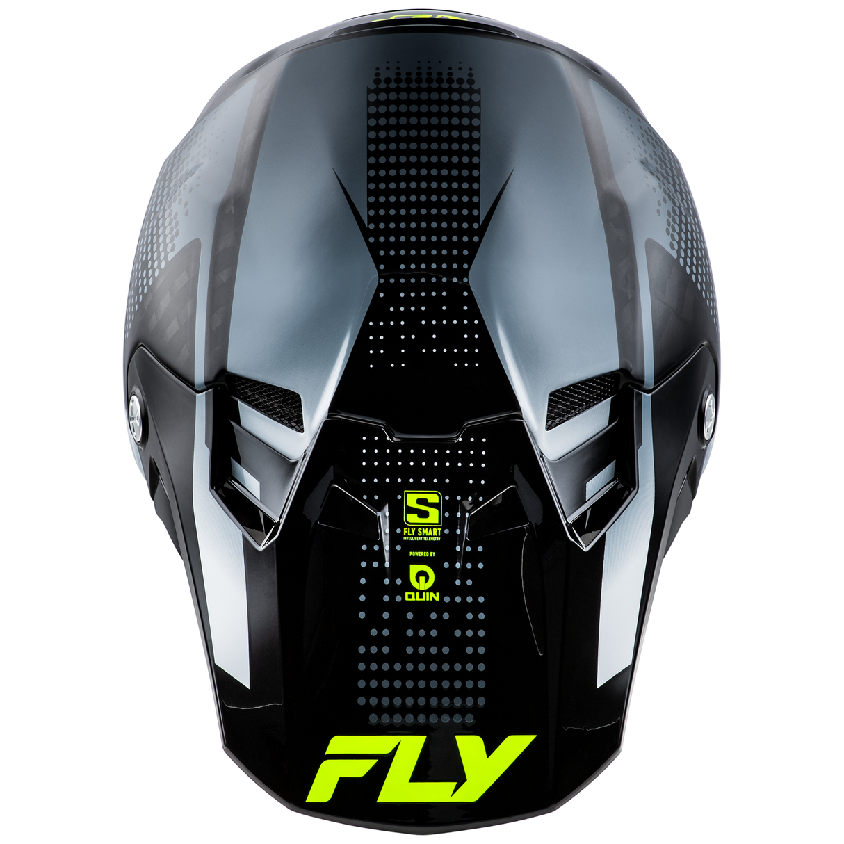 Fly Racing 2025 Formula S Carbon Protocol Helmet (Black Carbon/Grey/Hi-Viz)