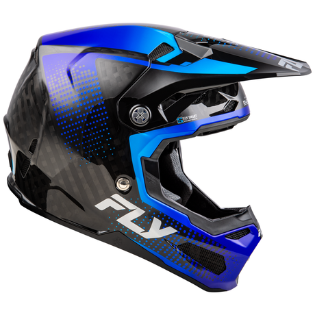 Fly Racing 2025 Formula S Carbon Protocol Helmet (Black Carbon/Blue)