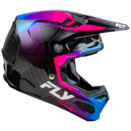 Fly Racing 2025 Formula S Carbon Protocol Helmet (Black Carbon/Blue/Pink)