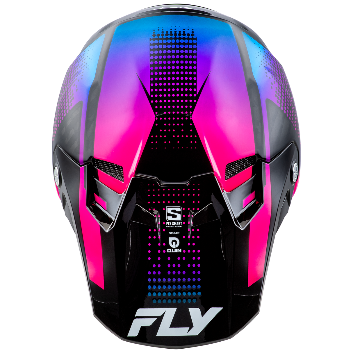 Fly Racing 2025 Formula S Carbon Protocol Helmet (Black Carbon/Blue/Pink)