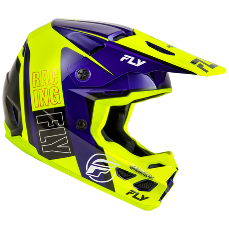 Fly Racing 2025 Kinetic Rally Helmet (Hi-Viz/Blue/Black)