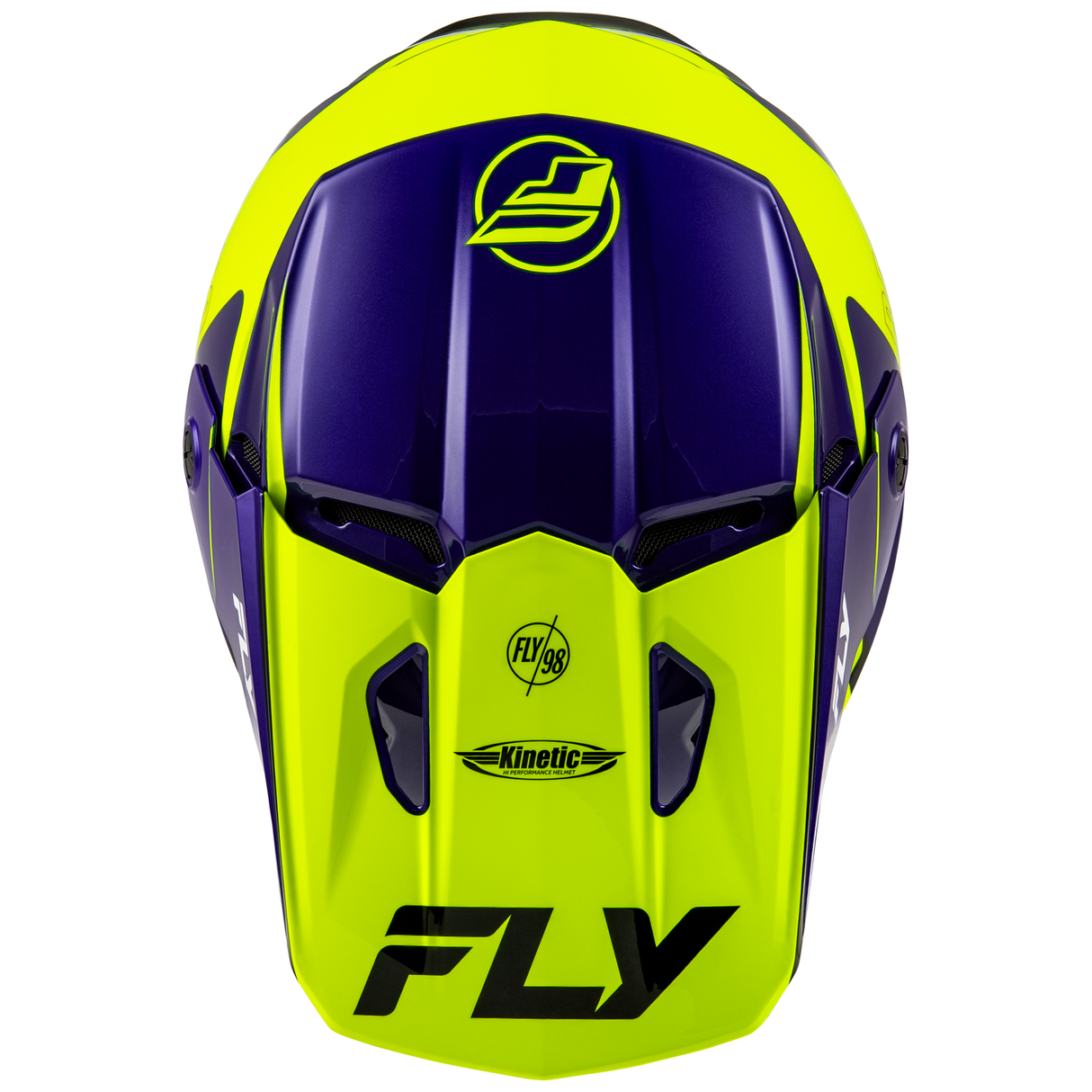 Fly Racing 2025 Kinetic Rally Helmet (Hi-Viz/Blue/Black)