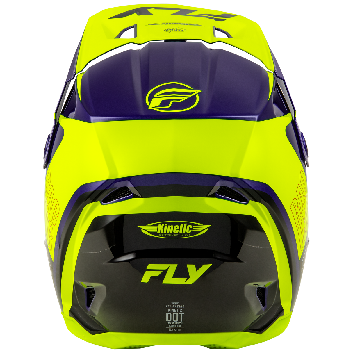 Fly Racing 2025 Kinetic Rally Helmet (Hi-Viz/Blue/Black)