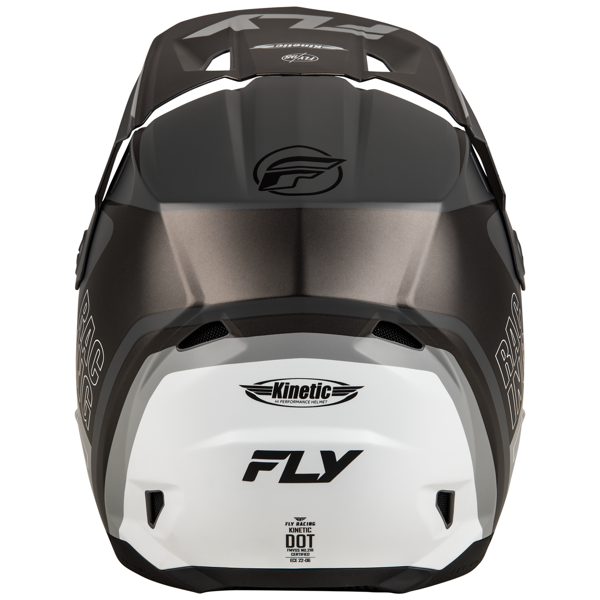 Fly Racing 2025 Kinetic Rally Helmet (Matte Grey/Black/White)