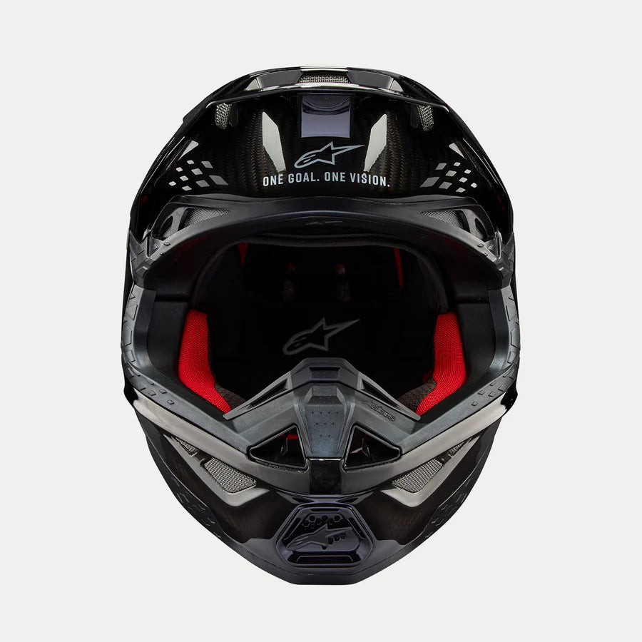ALPINESTARS SUPERTECH S-M10 SOLID BLACK GLOSSY CARBON HELMET