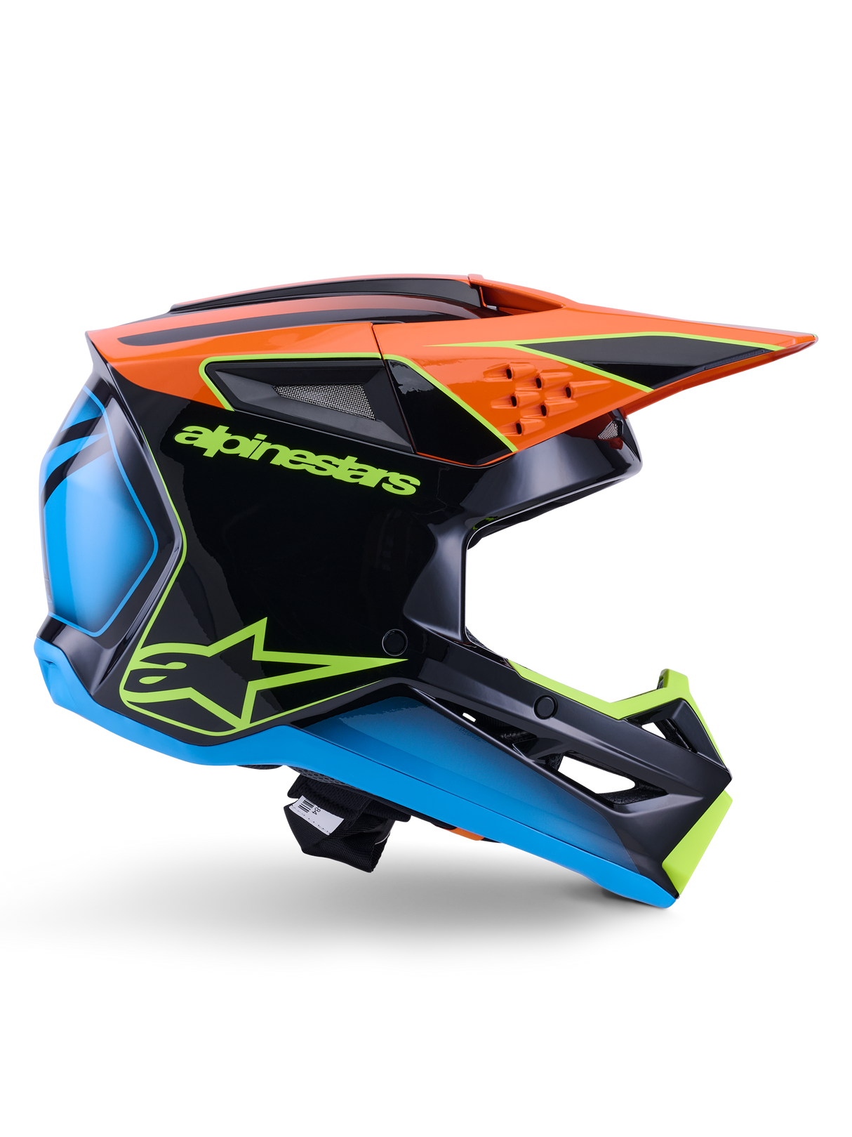 SM3 FRAY HELMET ECE06 - BLACK/ORANGE/YELLOW FL G