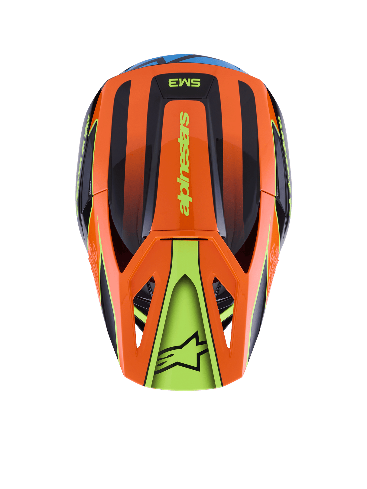 SM3 FRAY HELMET ECE06 - BLACK/ORANGE/YELLOW FL G
