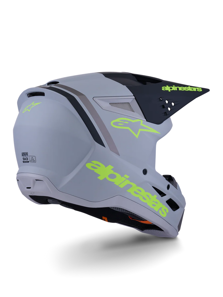 SM3 RADIUM HELMET ECE06 - GRAY/BLACK/YELLOW FL/