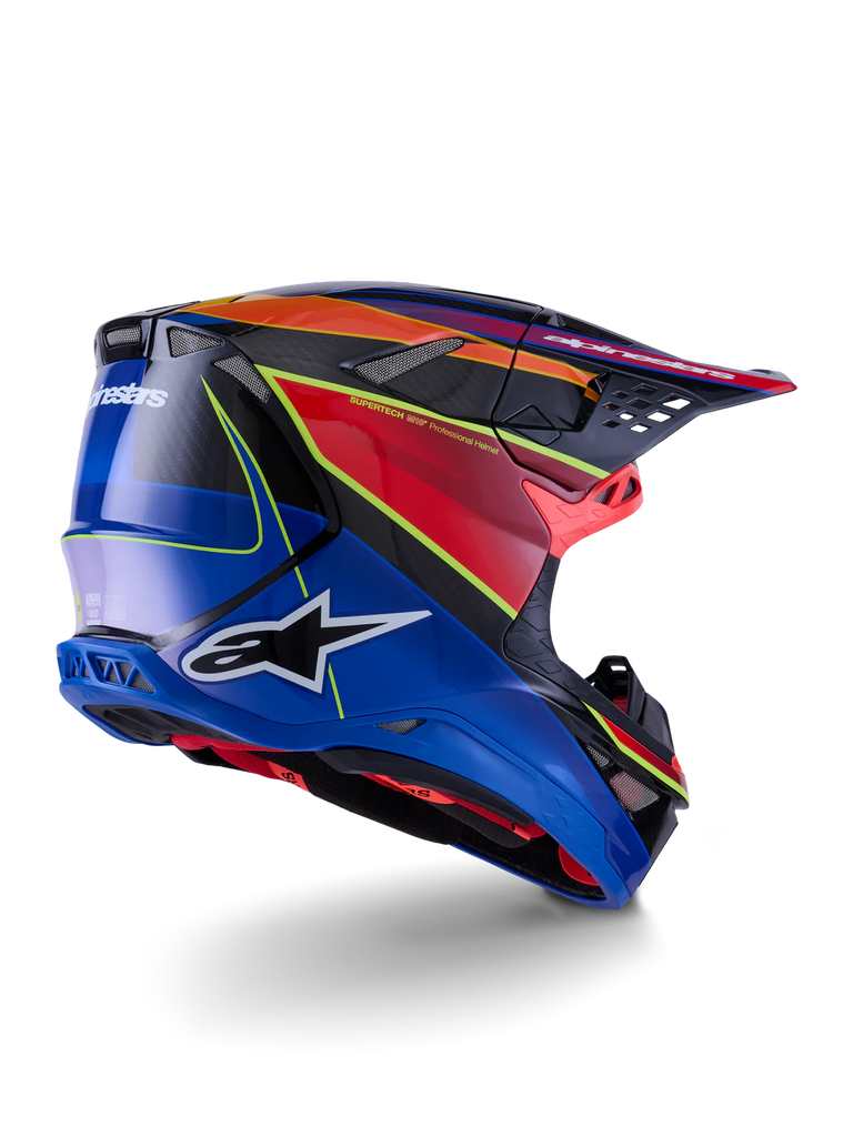 SUPERTECH S-M10 ERA HELMET ECE 22.06 - BLUE/RED/YELLOW FLUO