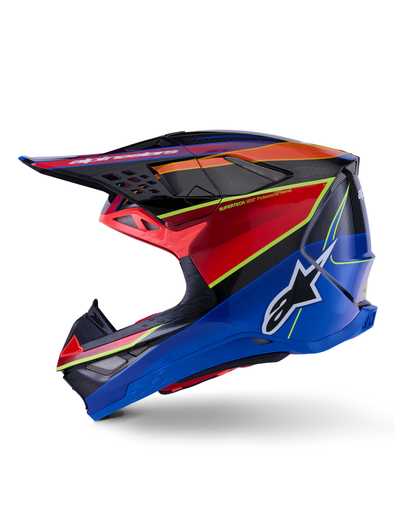 SUPERTECH S-M10 ERA HELMET ECE 22.06 - BLUE/RED/YELLOW FLUO