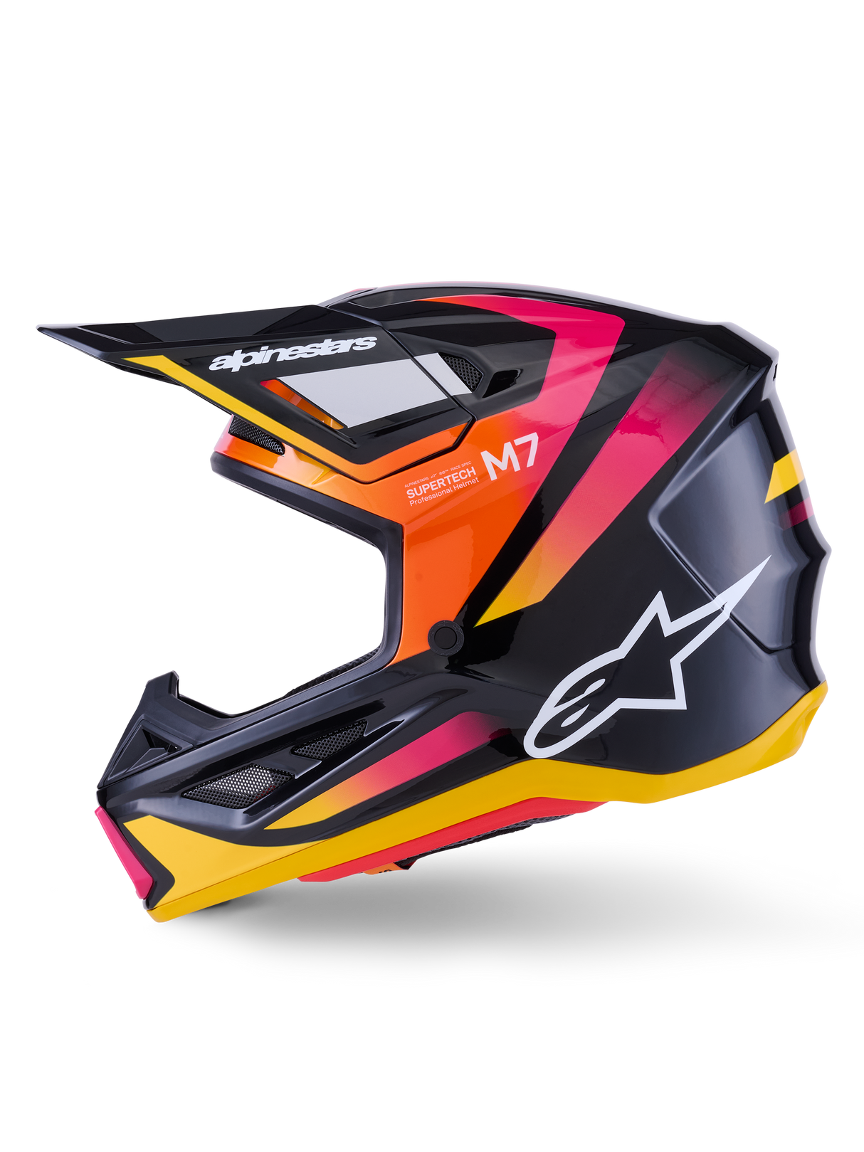 SM7 RISE HELMET ECE06 - BLACK/YELLOW/PINK