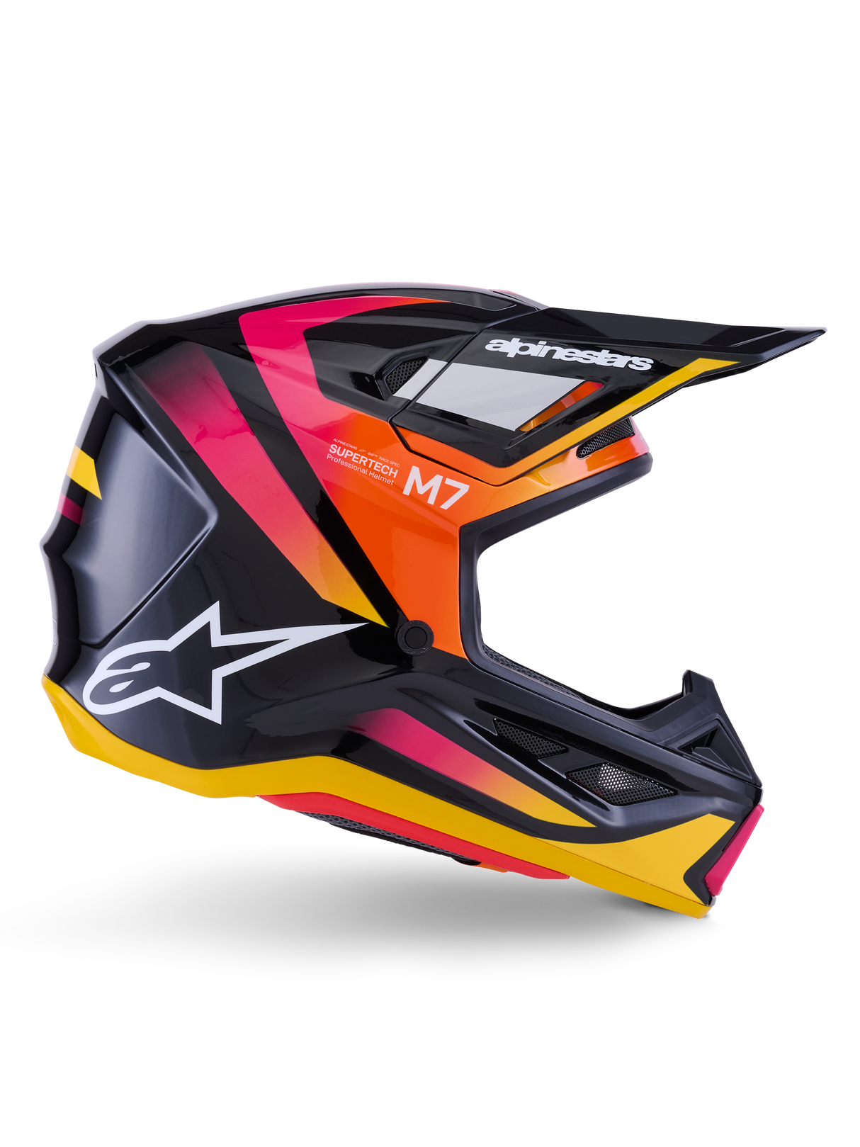 SM7 RISE HELMET ECE06 - BLACK/YELLOW/PINK