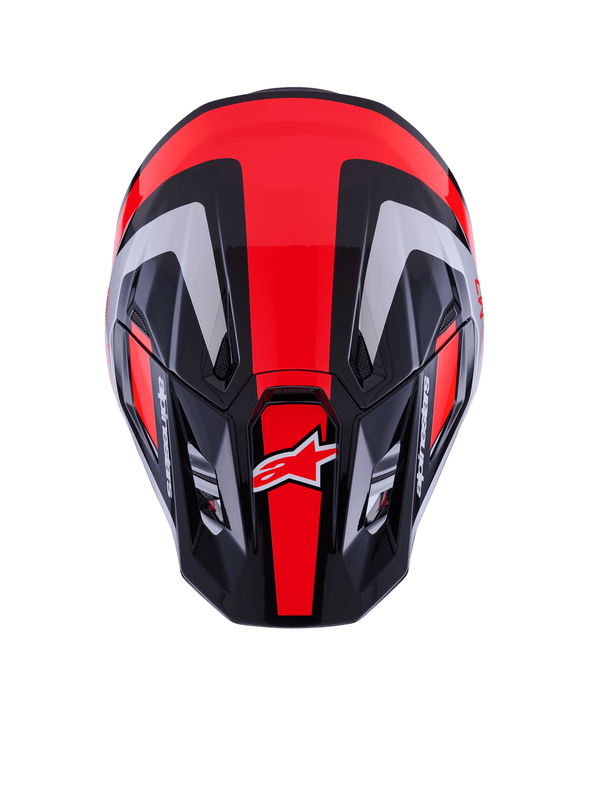 SM7 RISE HELMET ECE06 - BLACK/SILVER/RED FLUO