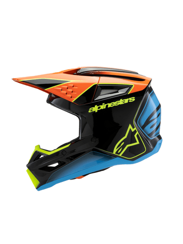 SM3 YOUTH FRAY HELMET ECE06 - BLACK/ORANGE/YELLOW FL G