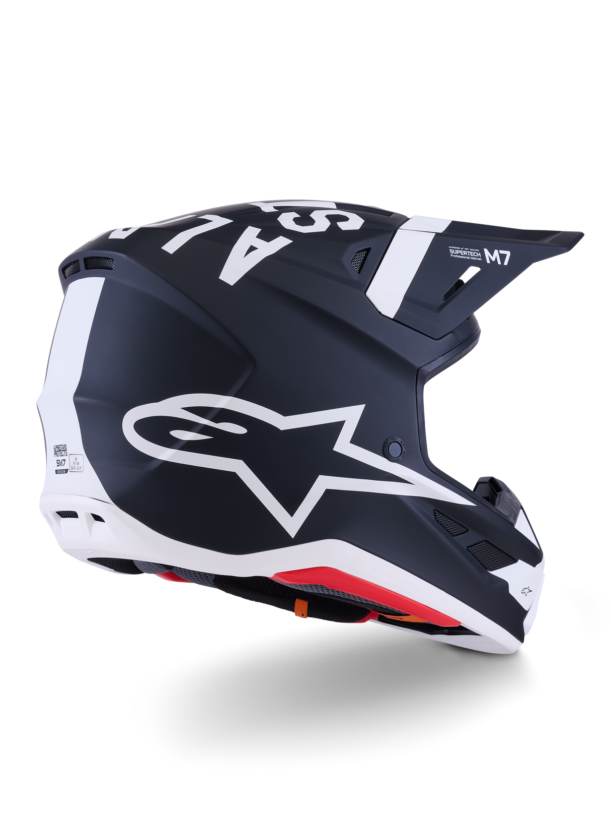 SM7 DASHER HELMET ECE06 - BLACK/WHITE/