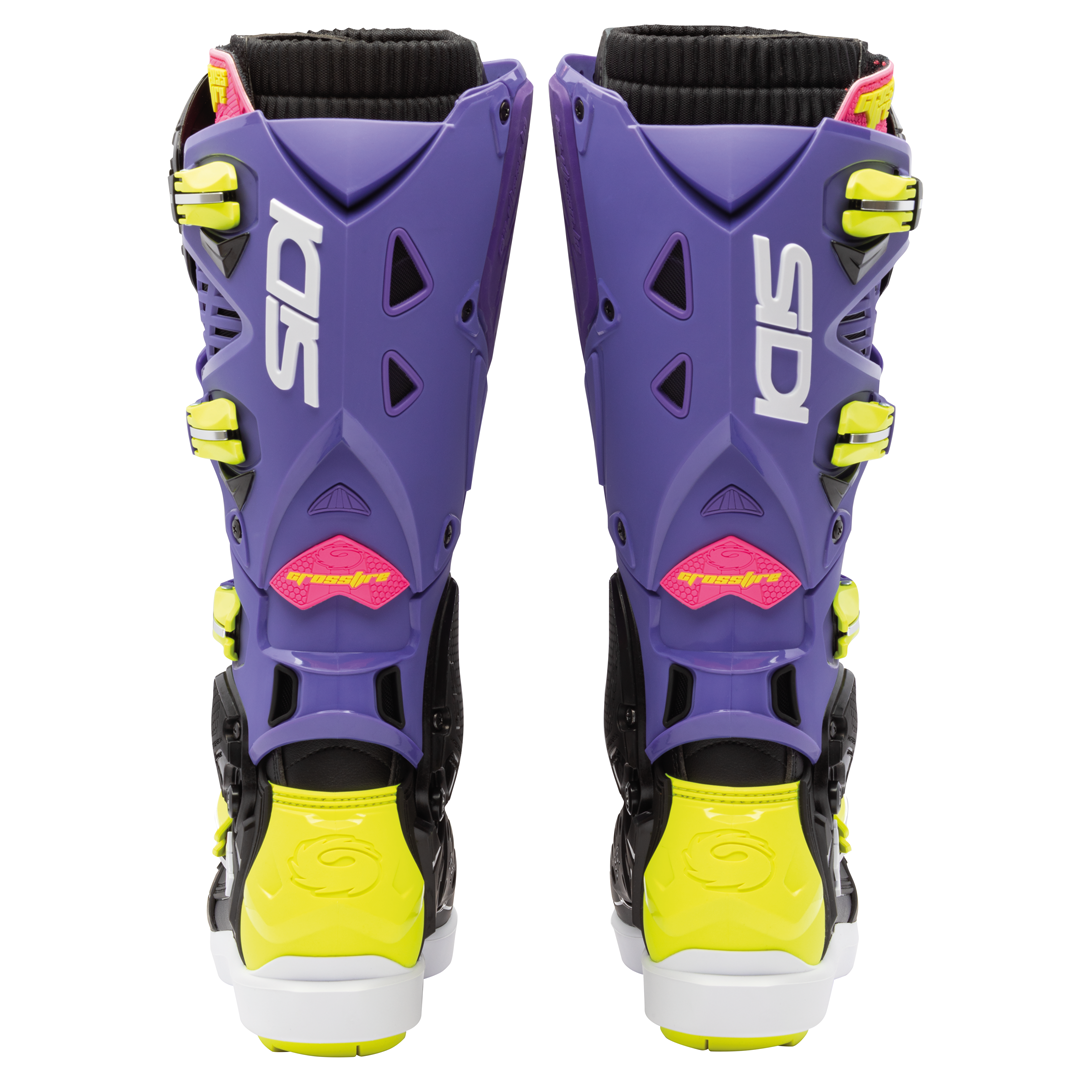 Sidi Crossfire 3 SRS CE Boots Violet/Black/Fluo Yellow