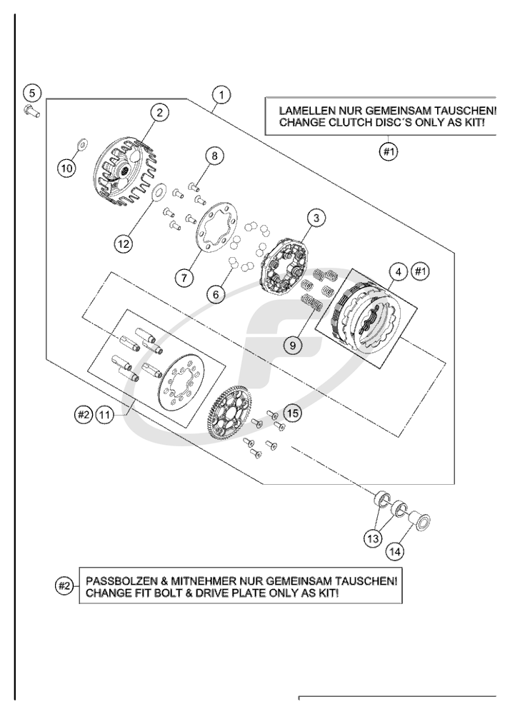 OEM Clutch Pack & Springs KTM/Husqvrana/Gasgas 50cc 2013-2023