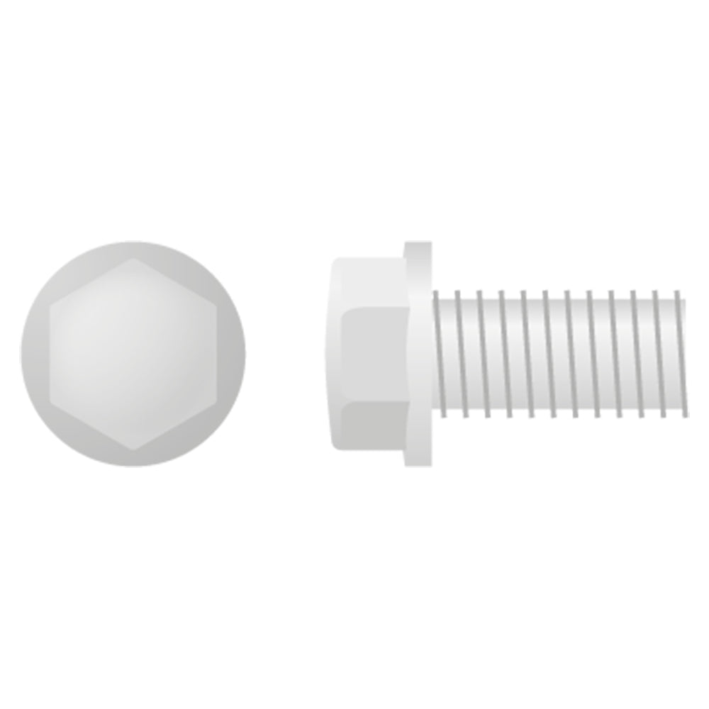 HEX HEAD FLANGE BOLT SMALL M6X1.0X12 8MM 10-PACK