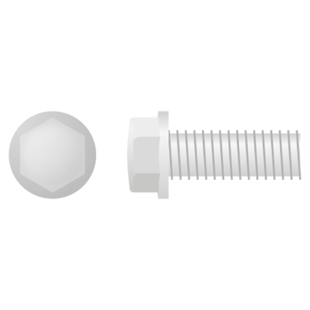 HEX HEAD FLANGE BOLT SMALL M6X1.0X16 8MM 10-PACK