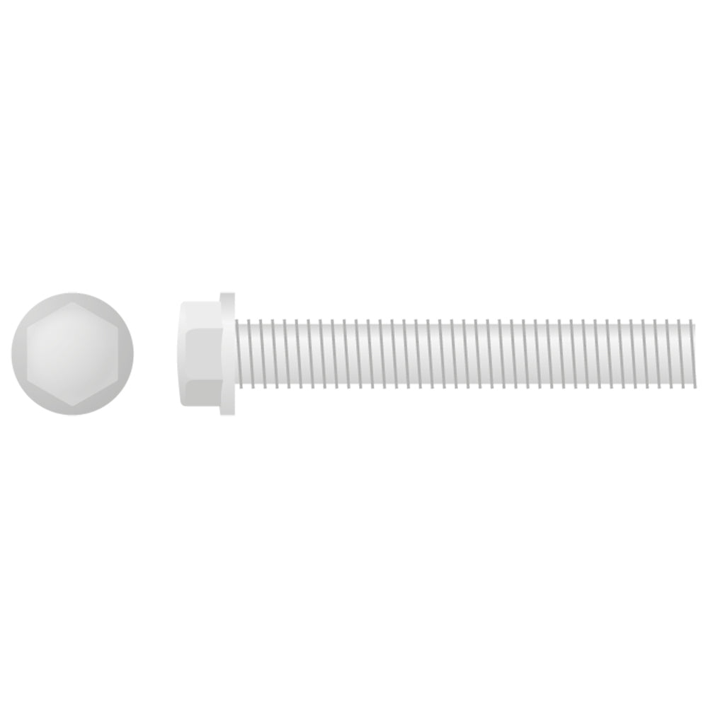 HEX HEAD FLANGE BOLT SMALL M6X1.0X40 8MM 10-PACK