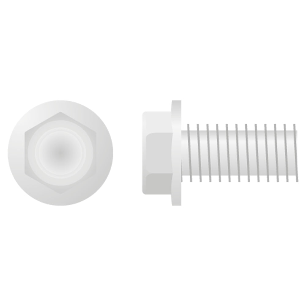 HEX HEAD LOW PROFILE FLANGE BOLT M8X1.25X16 10MM 10-PACK