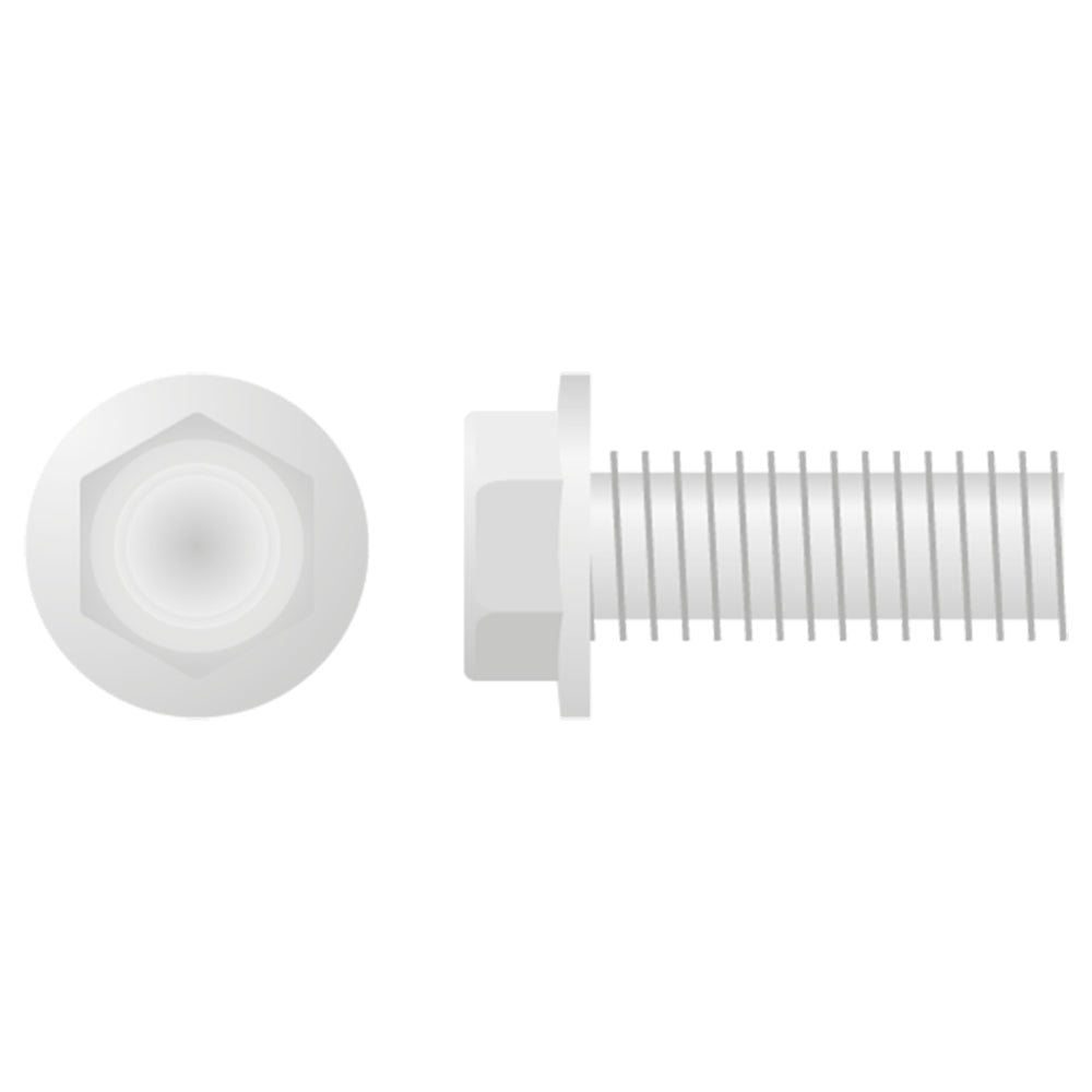 HEX HEAD LOW PROFILE FLANGE BOLT M8X1.25X20 10MM 10-PACK