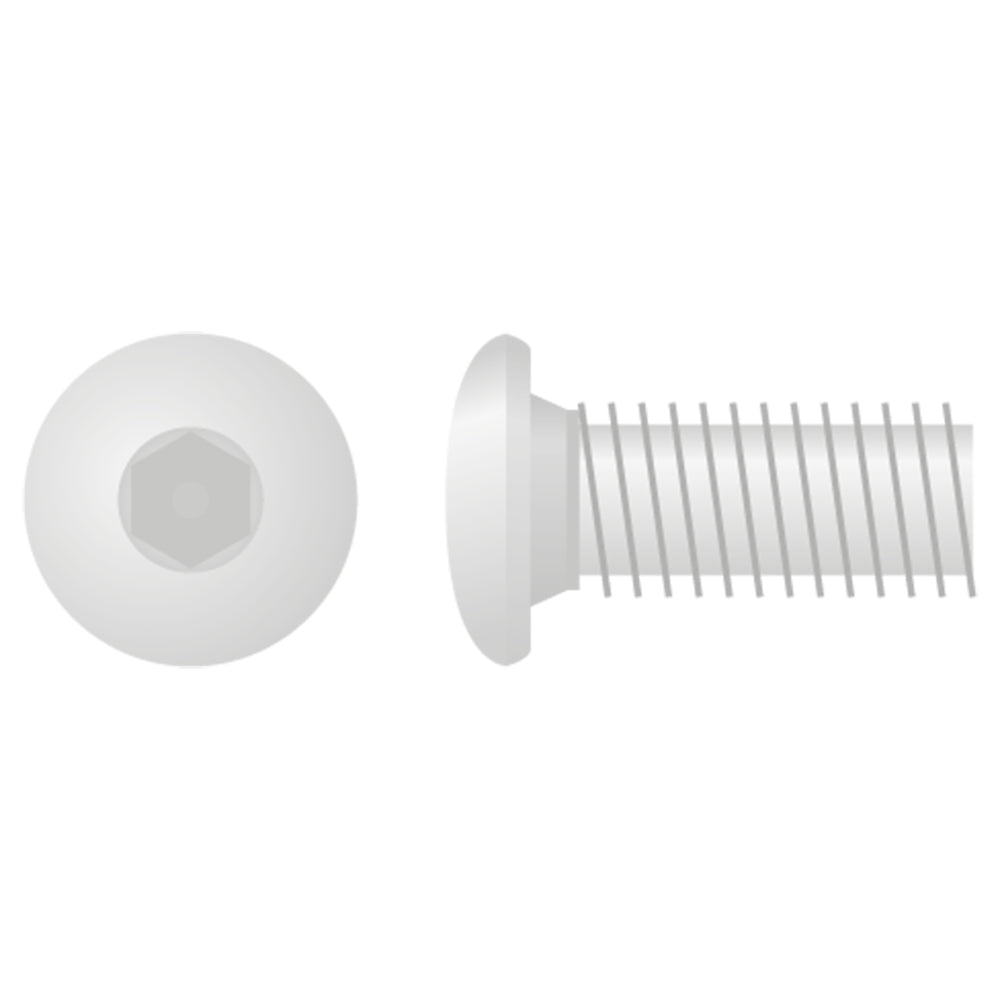 BUTTON HEAD ALLEN BOLT M8X1.25X20 10MM 10-PACK