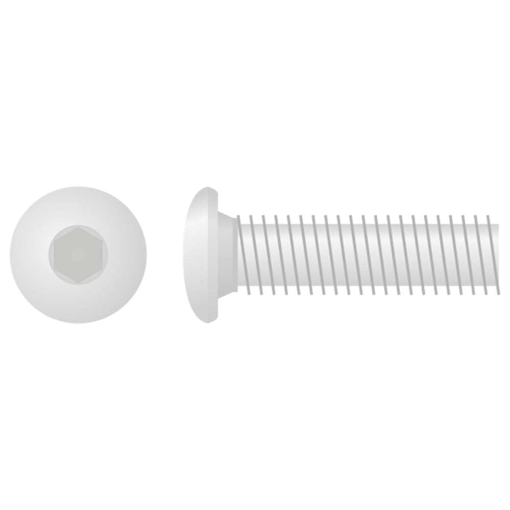 BUTTON HEAD ALLEN BOLT M8X1.25X30 10MM 10-PACK