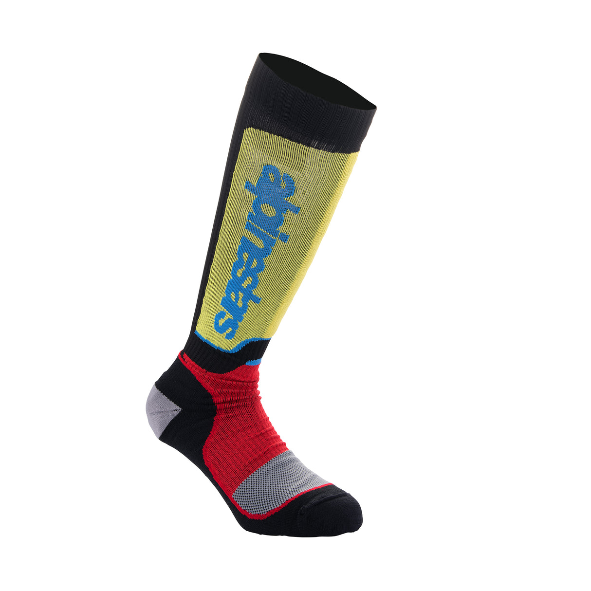Alpinestars Youth MX Plus Socks Black Red Light Blue - M-L (US 3-6 / EU 34-38)