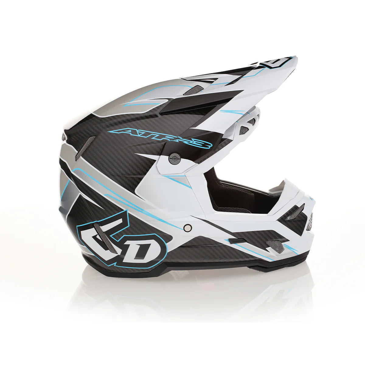 ATR-3 FIM Compliant Reflex Adult Helmet - Gloss White Cyan