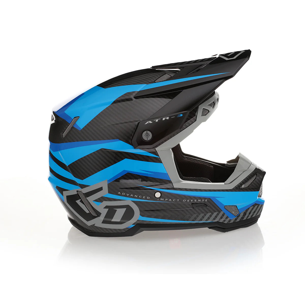 ATR-3 FIM Compliant Rival Adult Helmet - Gloss Cyan Blue