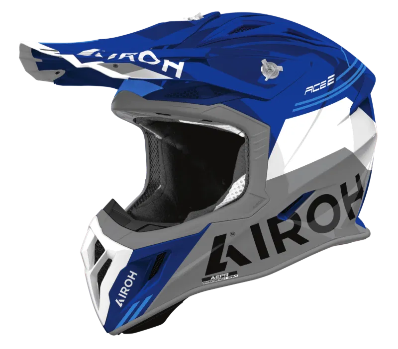 Airoh Aviator Ace 2 Fury Blue Gloss MX Helmet