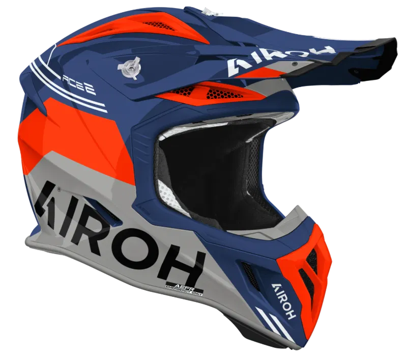 Airoh Aviator Ace 2 Fury Cerulean Gloss MX Helmet