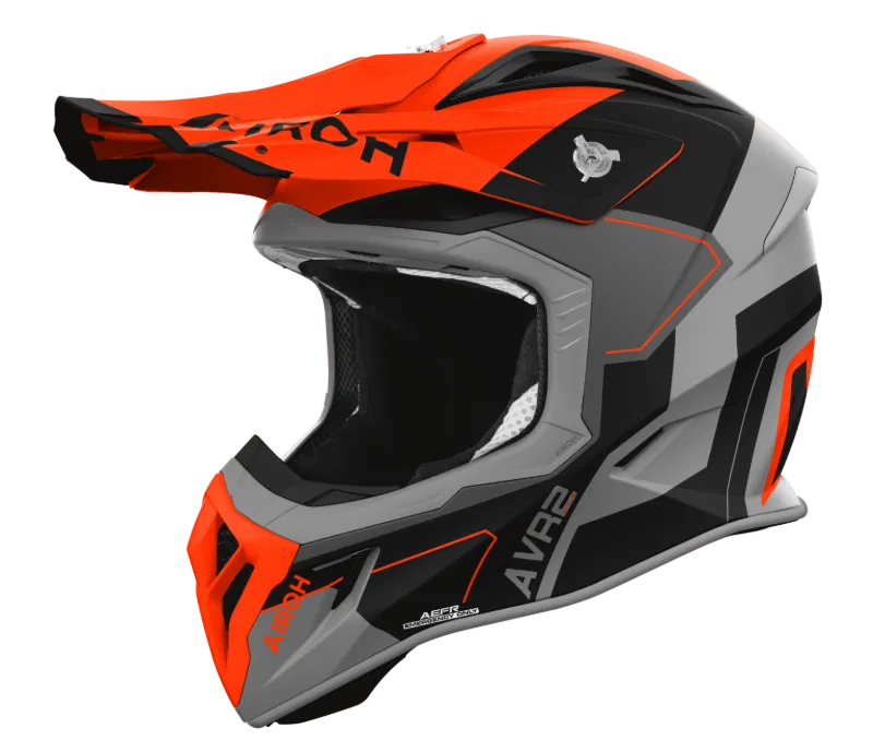 Airoh Aviator Ace 2 Shield Orange Matt MX Helmet