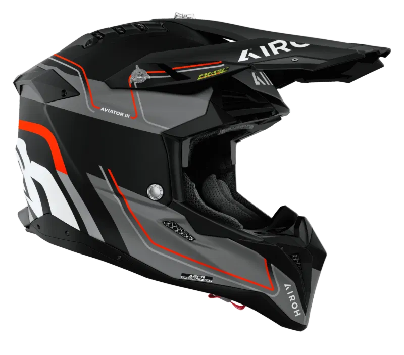 Airoh Aviator 3 Leader Orange Matt MX Helmet