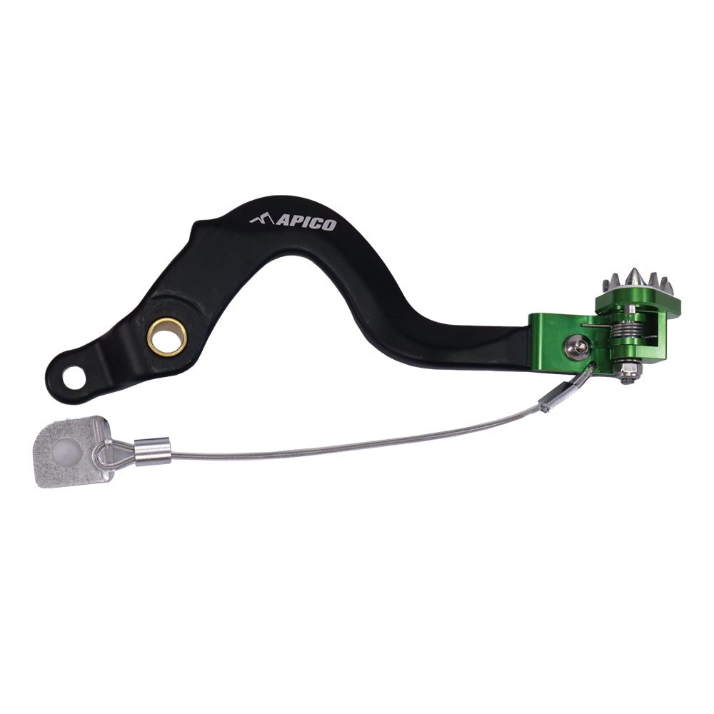 BRAKE PEDAL FORGED KAWASAKI KX125-250 88-89, KX500 89-04 BLACK/GREEN