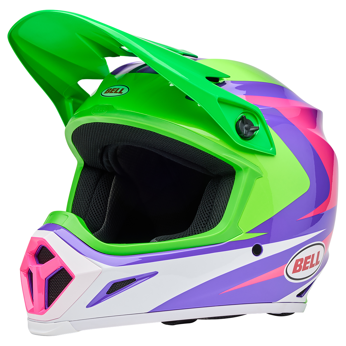 Bell 2025 MX-9 MIPS (Jackal Hi-Viz Green/Purple)