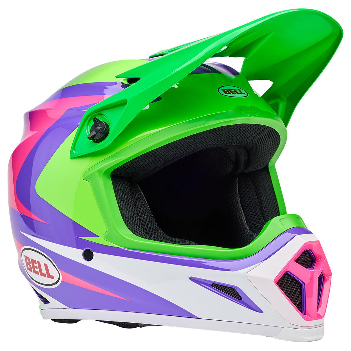 Bell 2025 MX-9 MIPS (Jackal Hi-Viz Green/Purple)
