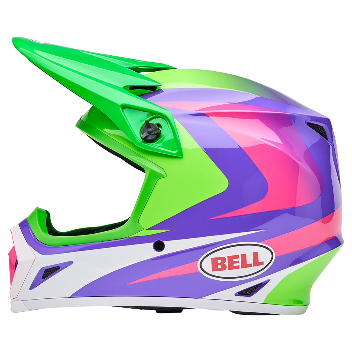 Bell 2025 MX-9 MIPS (Jackal Hi-Viz Green/Purple)
