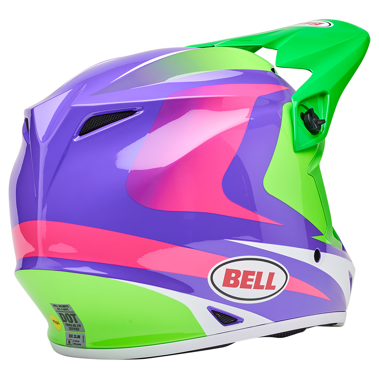 Bell 2025 MX-9 MIPS (Jackal Hi-Viz Green/Purple)