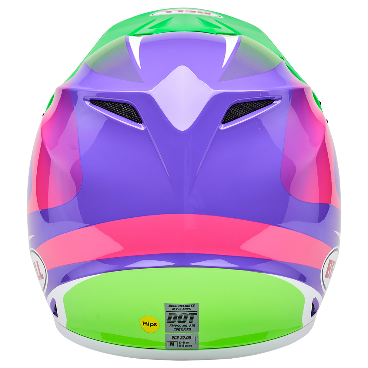 Bell 2025 MX-9 MIPS (Jackal Hi-Viz Green/Purple)