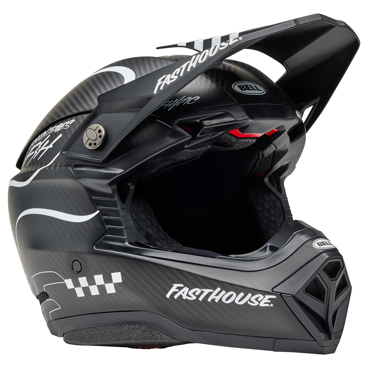 Bell 2025 Moto-10 Spherical (Fasthouse Raven Matte Black/White)