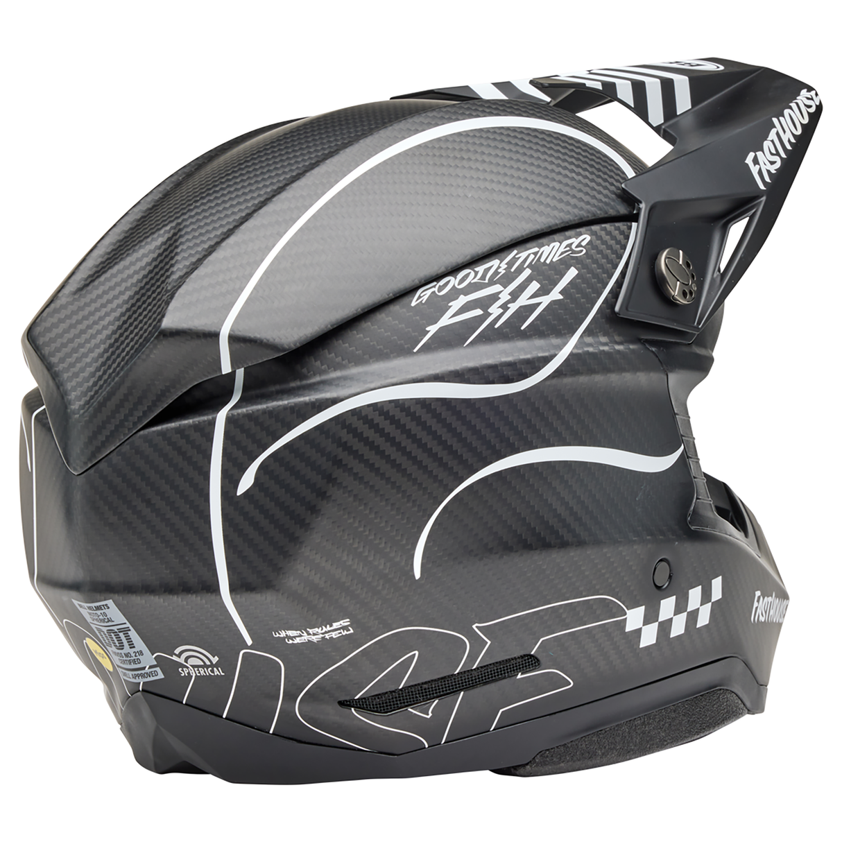 Bell 2025 Moto-10 Spherical (Fasthouse Raven Matte Black/White)
